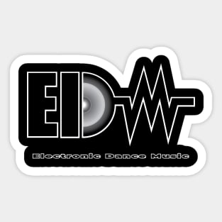 Electronic Dance Music Typography Design Sticker